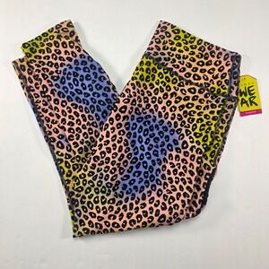 Zumba Printed Roller Glam High Waisted Ankle Leggings - Multi ~ XXL ~ New!